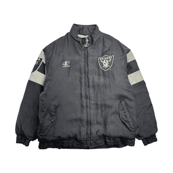 Vintage 90s Oakland Raiders Zip-Up Jacket Black