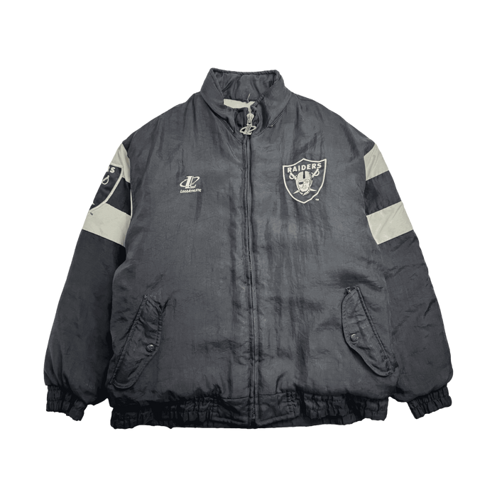 Vintage 90s Oakland Raiders Zip-Up Jacket Black | Vitnage Clothing Store Canada