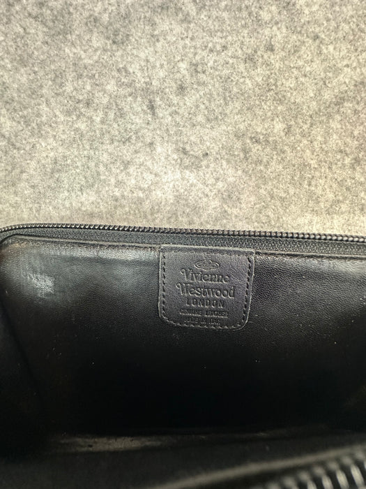 Vivienne Westwood Leather Clutch Bag Black | Vitnage Clothing Store Canada