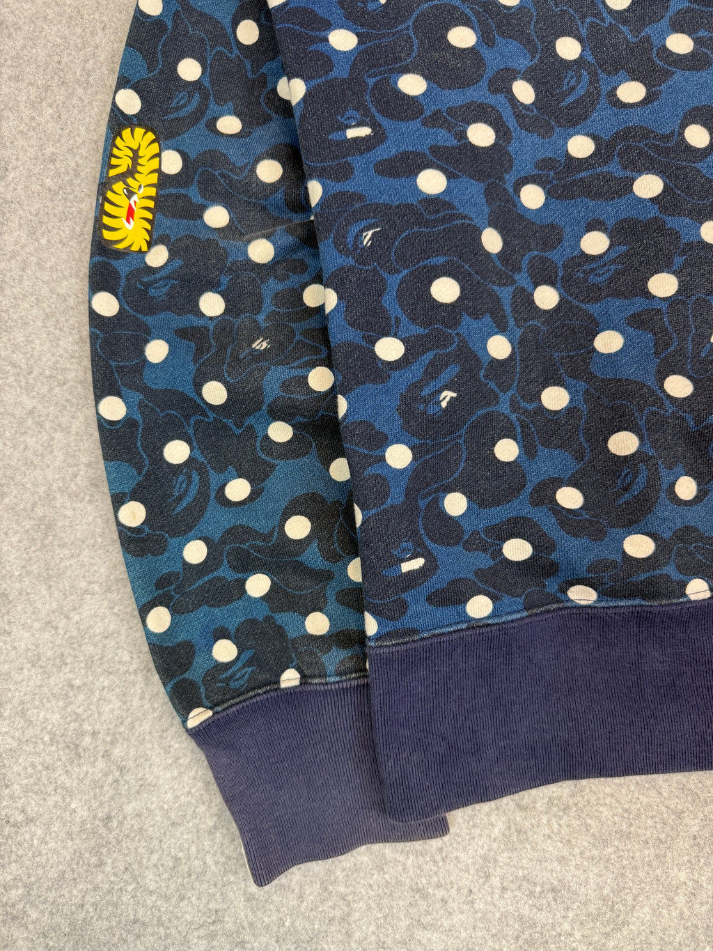 BAPE ABC Camo Polka Dot Shark Full Zip Hoodie Navy (USED)