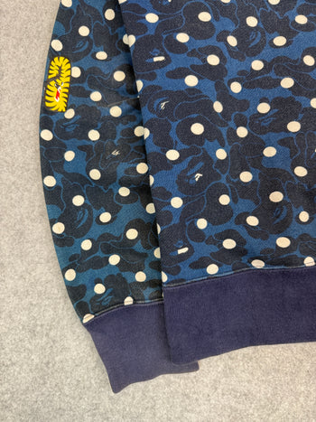 BAPE ABC Camo Polka Dot Shark Full Zip Hoodie Navy (USED)