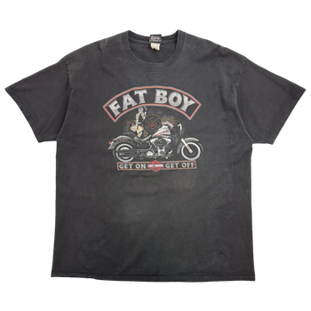 Vintage 2007 Harley Davidson Fat Boy Montana Tee Black