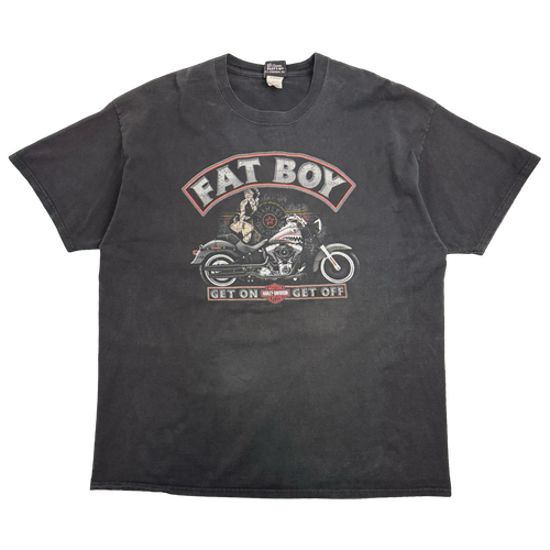 Vintage 2007 Harley Davidson Fat Boy Montana Tee Black | Vintage Clothing Store Canada
