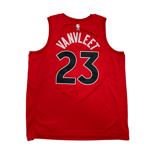 (L) Nike Toronto Raptors Fred Vanvleet Jersey Red | Vintage Clothing Store Canada