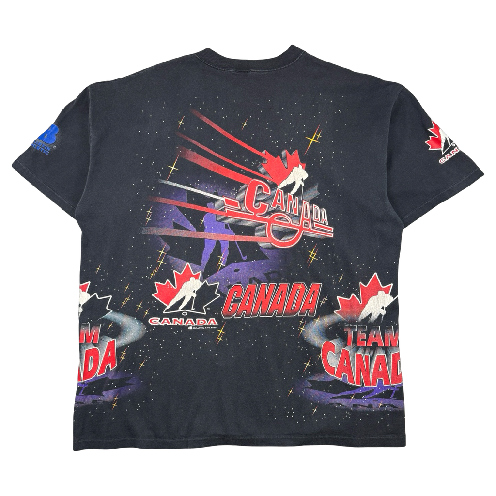 Vintage Team Canada Hockey AOP Tee Black