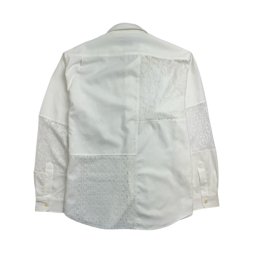 Palace Crochet Patchwork Button-Up Shirt White (USED) | Vintage Clothing Store Canada