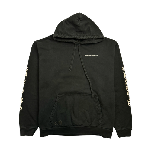 Chrome Hearts Cemetery Cross Tire Tracks Hoodie Black (USED) | Vintage Clothing Store Canada