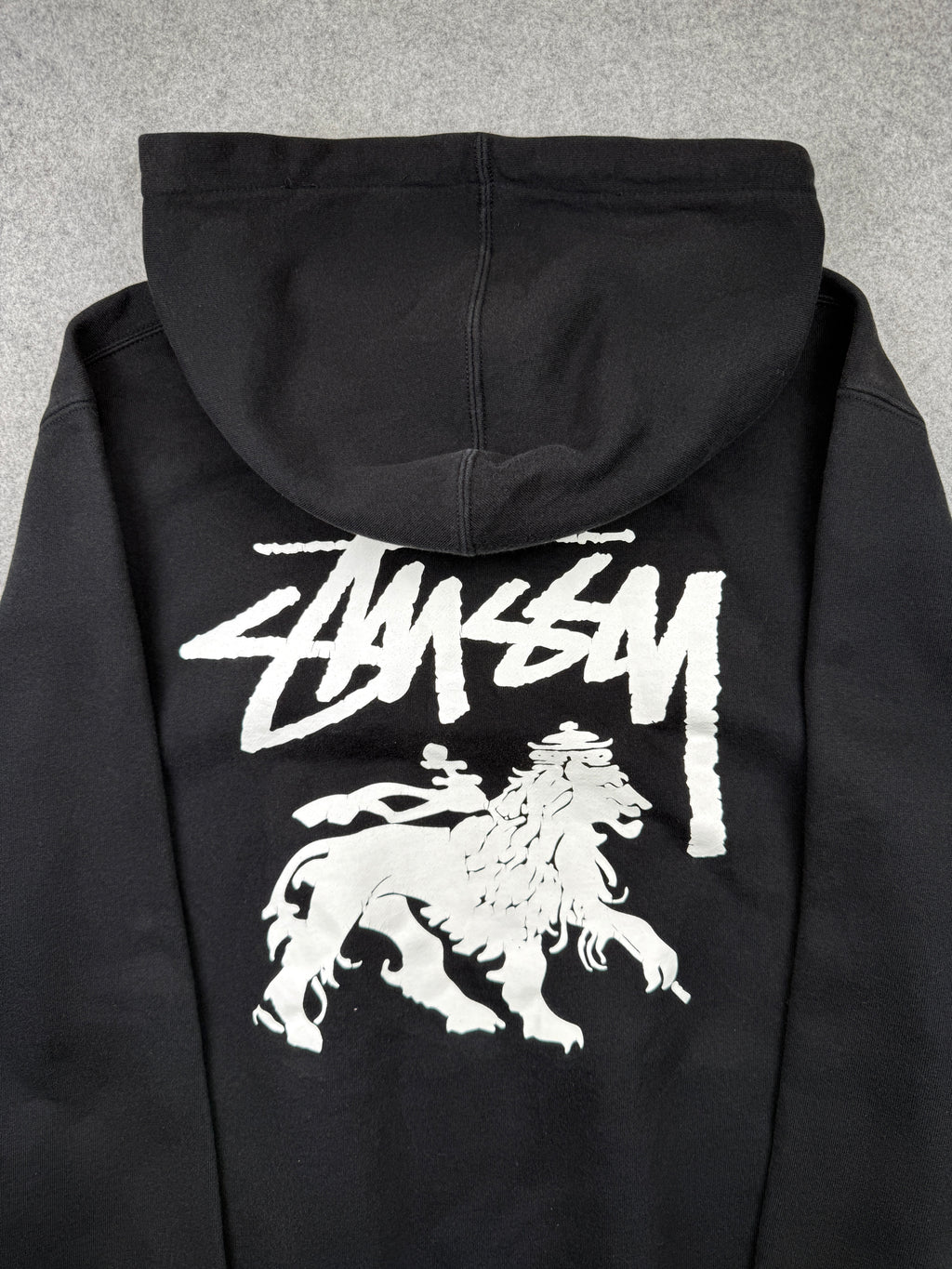Stussy Stock Lion Hoodie Black (USED)