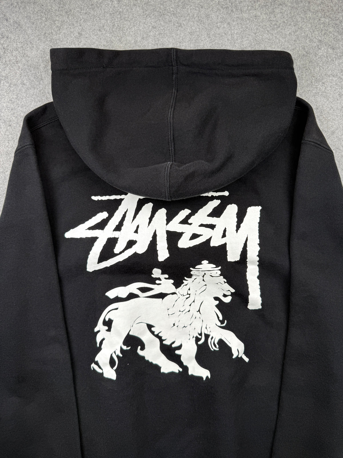 Stussy Stock Lion Hoodie Black (USED)