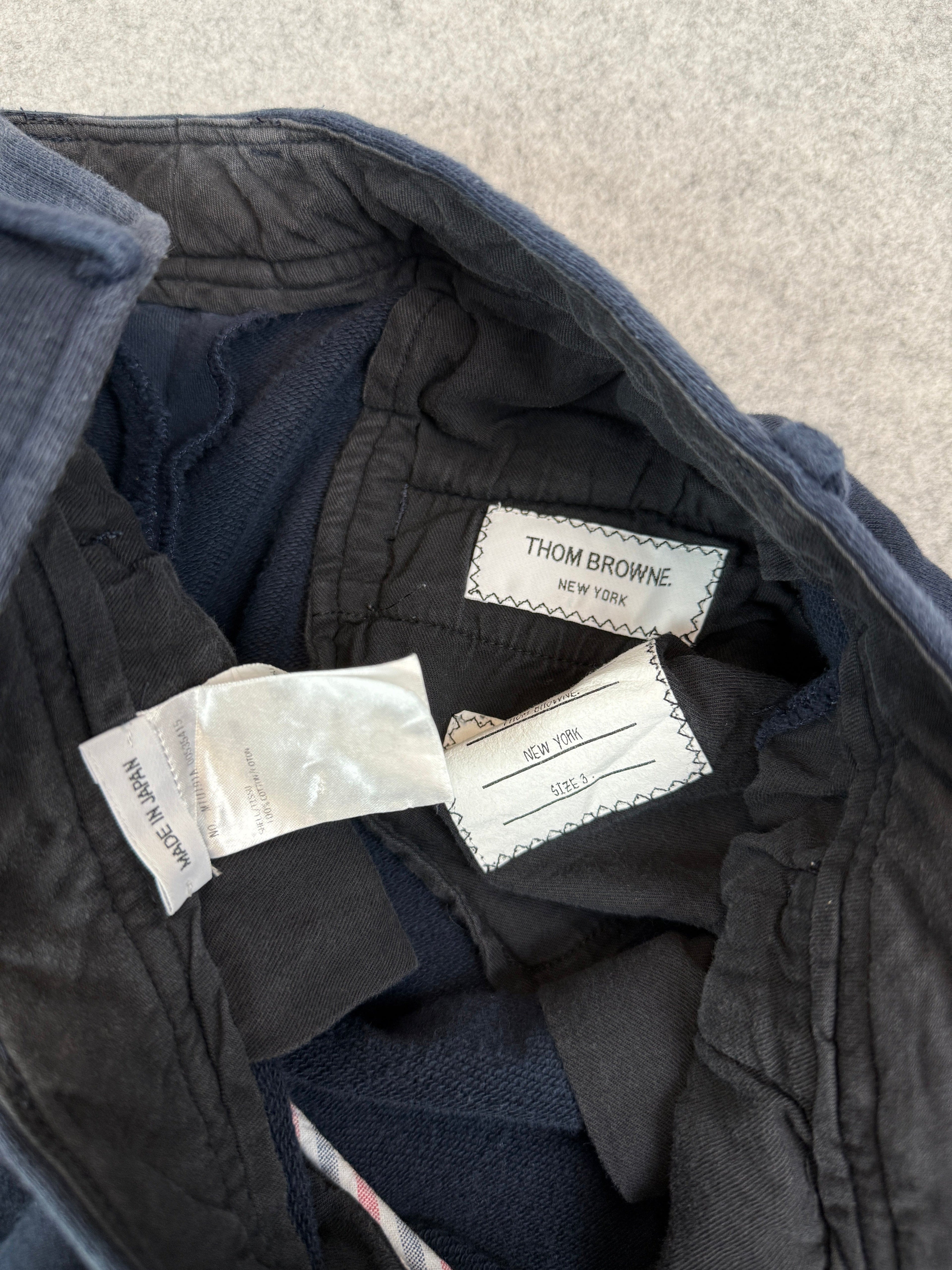 Thom Browne 4-bar Striped Sweatshorts Navy Blue (USED)