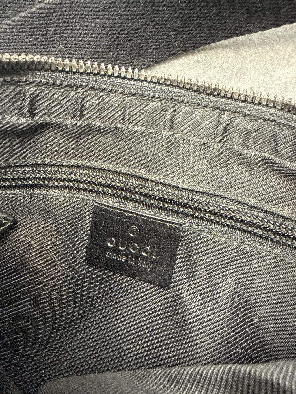 Gucci GG Canvas Half Moon Shoulder Bag Black