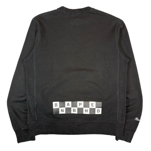 BAPE x Neighborhood Ape Skull Crewneck Black (USED) | Vintage Clothing Store Canada