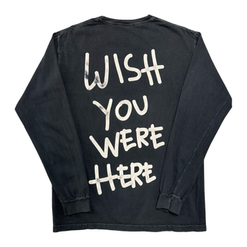 Travis Scott Astroworld Wish You Were Here Faded L/S Tee Black (USED)