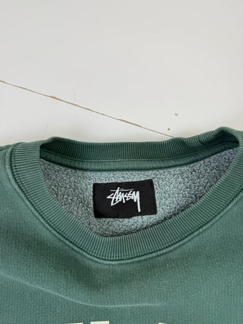 Stussy Athletics Crew Sweatshirt Pine (USED)