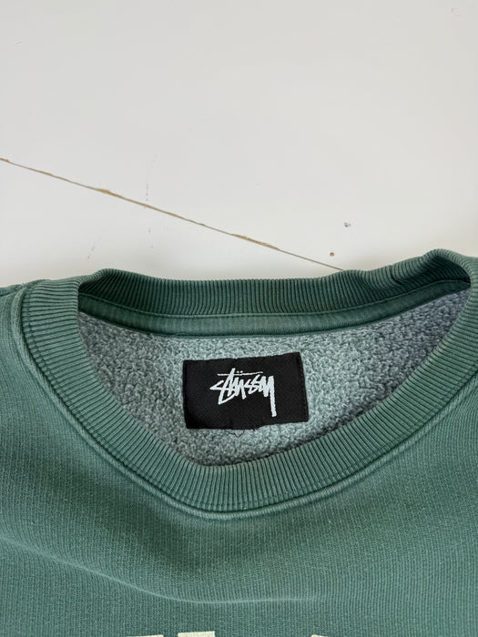 Stussy Athletics Crew Sweatshirt Pine (USED) | Vitnage Clothing Store Canada