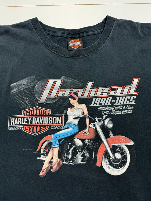 Vintage '12 Harley Davidson Of Edmonton Tee Black | Vitnage Clothing Store Canada