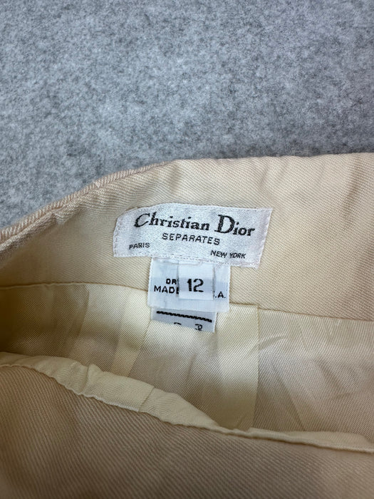 Women’s Christian Dior Separates Wool Skirt Beige | Vitnage Clothing Store Canada