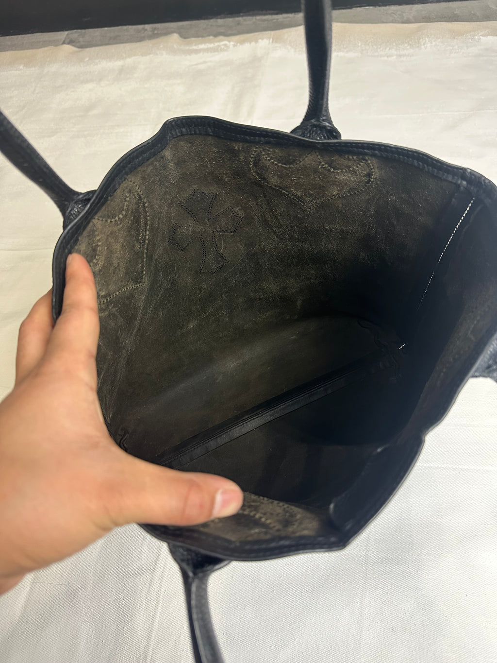 Chrome Hearts FS Cross Patch Tote Bag Black