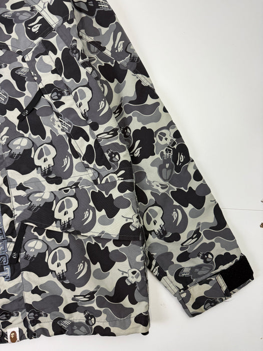 Stussy x BAPE Skull Camo Snowboard Jacket Grey (USED) | Vitnage Clothing Store Canada