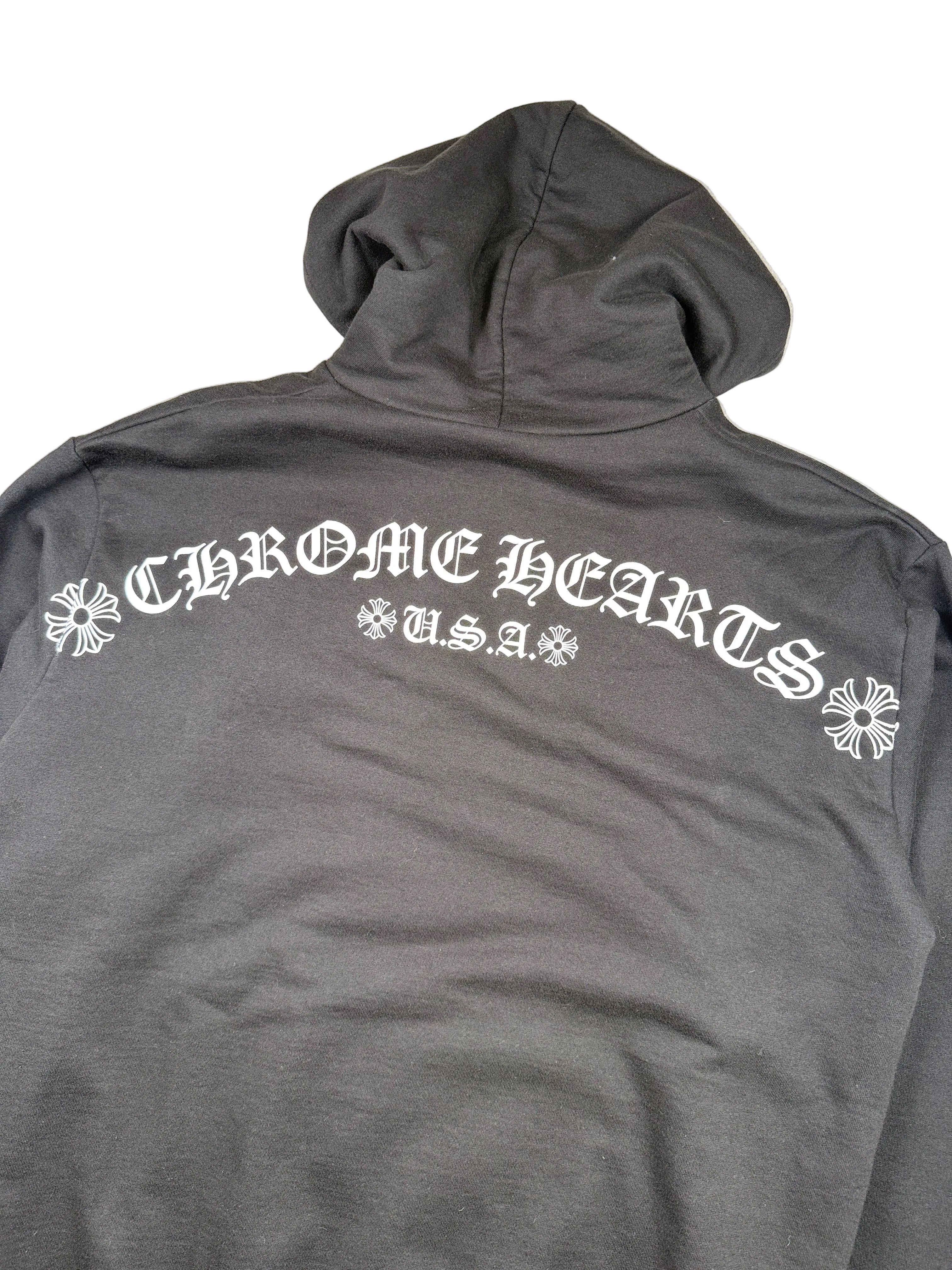 Chrome Hearts T Bar Logo USA Hoodie Black