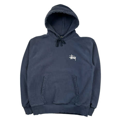 Stussy Basic Logo Hoodie Navy (USED) | Vintage Clothing Store Canada