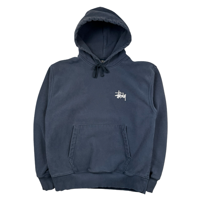 Stussy Basic Logo Hoodie Navy (USED) | Vitnage Clothing Store Canada