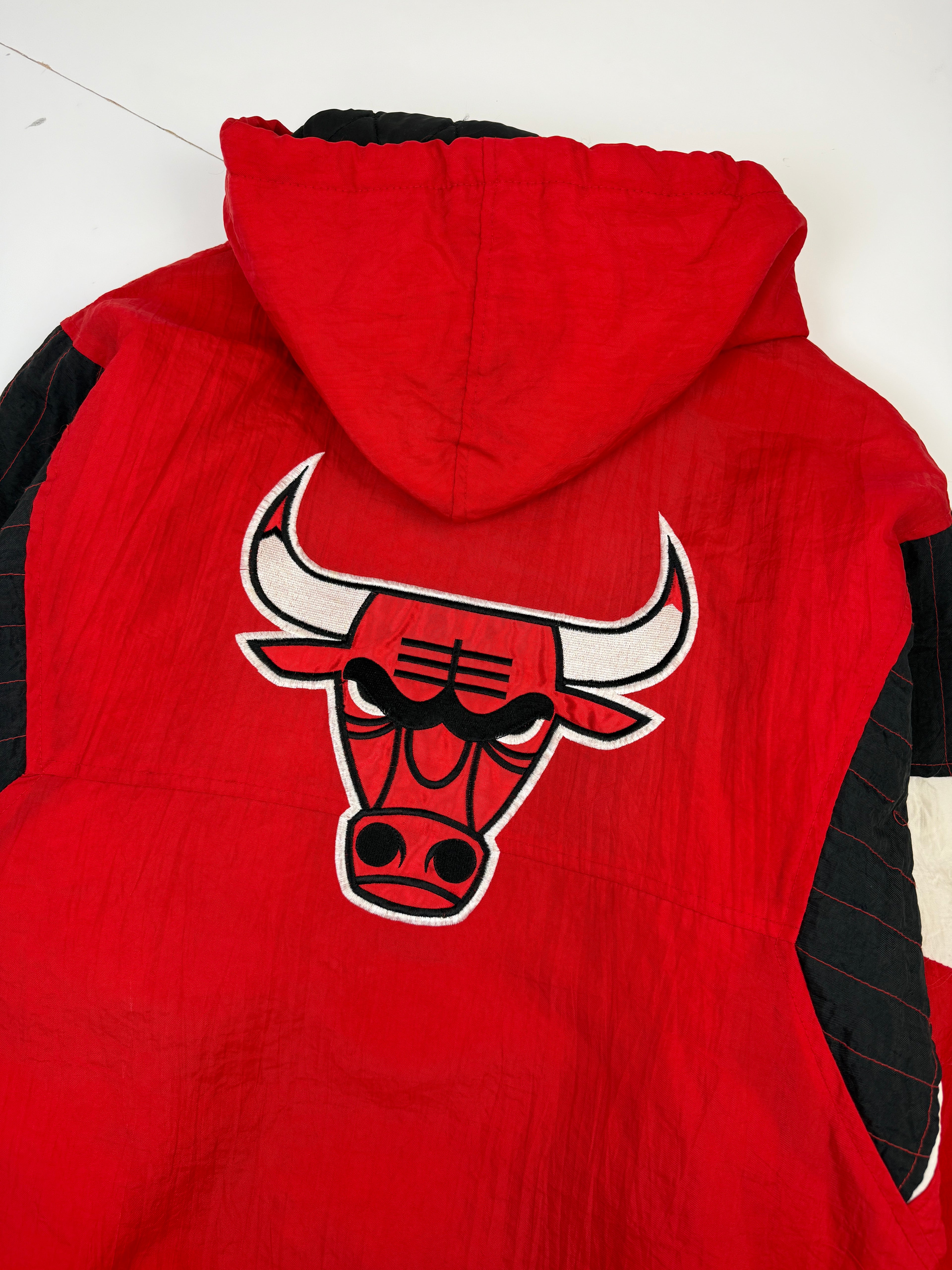 Vintage 90's Chicago Bulls Starter Hooded Jacket Red