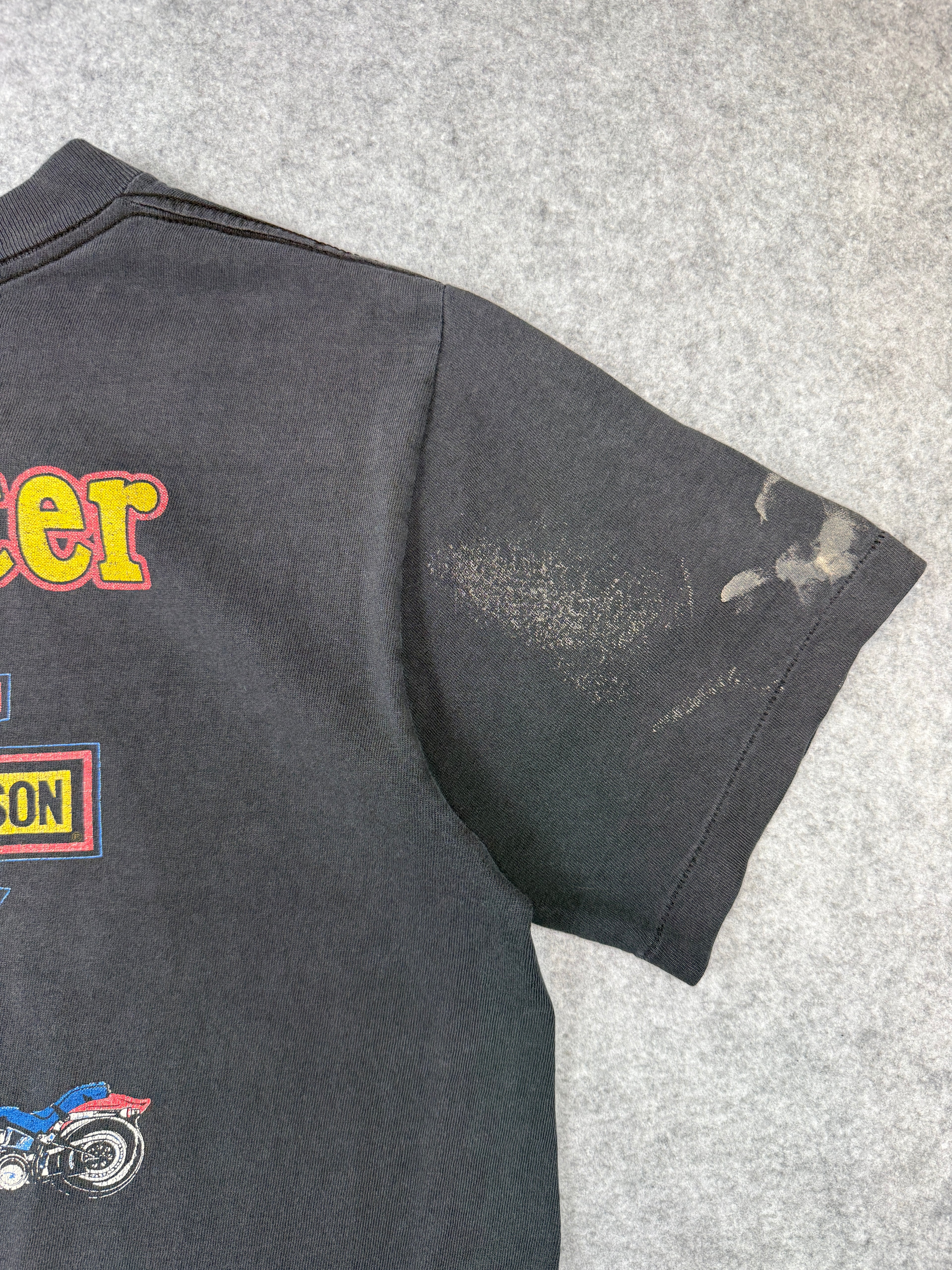 Vintage Harley Davidson Lancaster Spaceship Tee Black