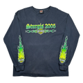 Vintage Harley Davidson Sturgis Green Flame Sleeve L/S Tee