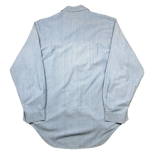 Vintage Harley Davidson Emblem Button Up Shirt Blue | Vintage Clothing Store Canada