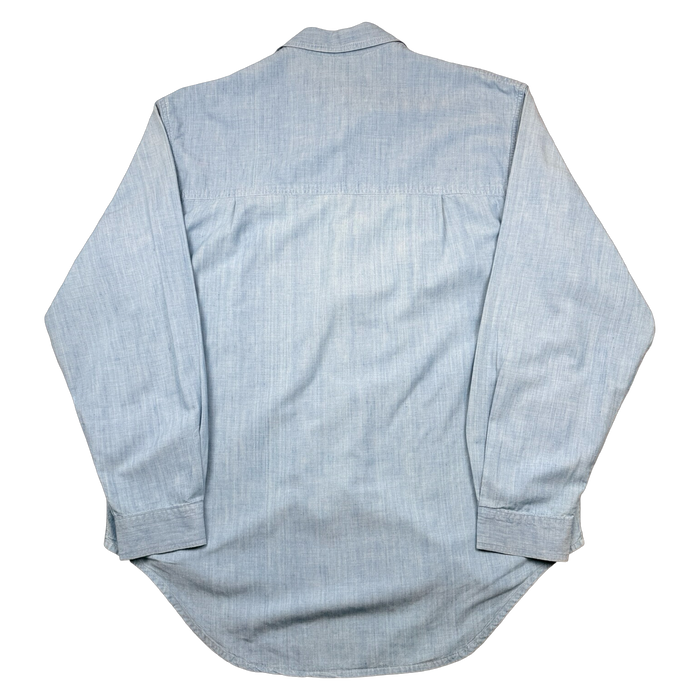Vintage Harley Davidson Emblem Button Up Shirt Blue | Vitnage Clothing Store Canada