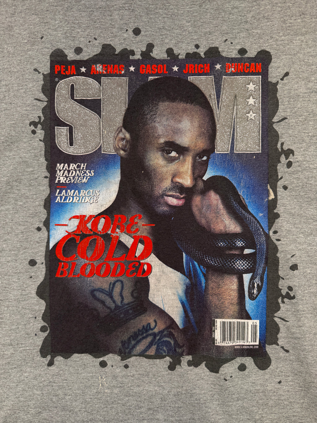 Vintage Slam Magazine Kobe Bryant Tee Grey