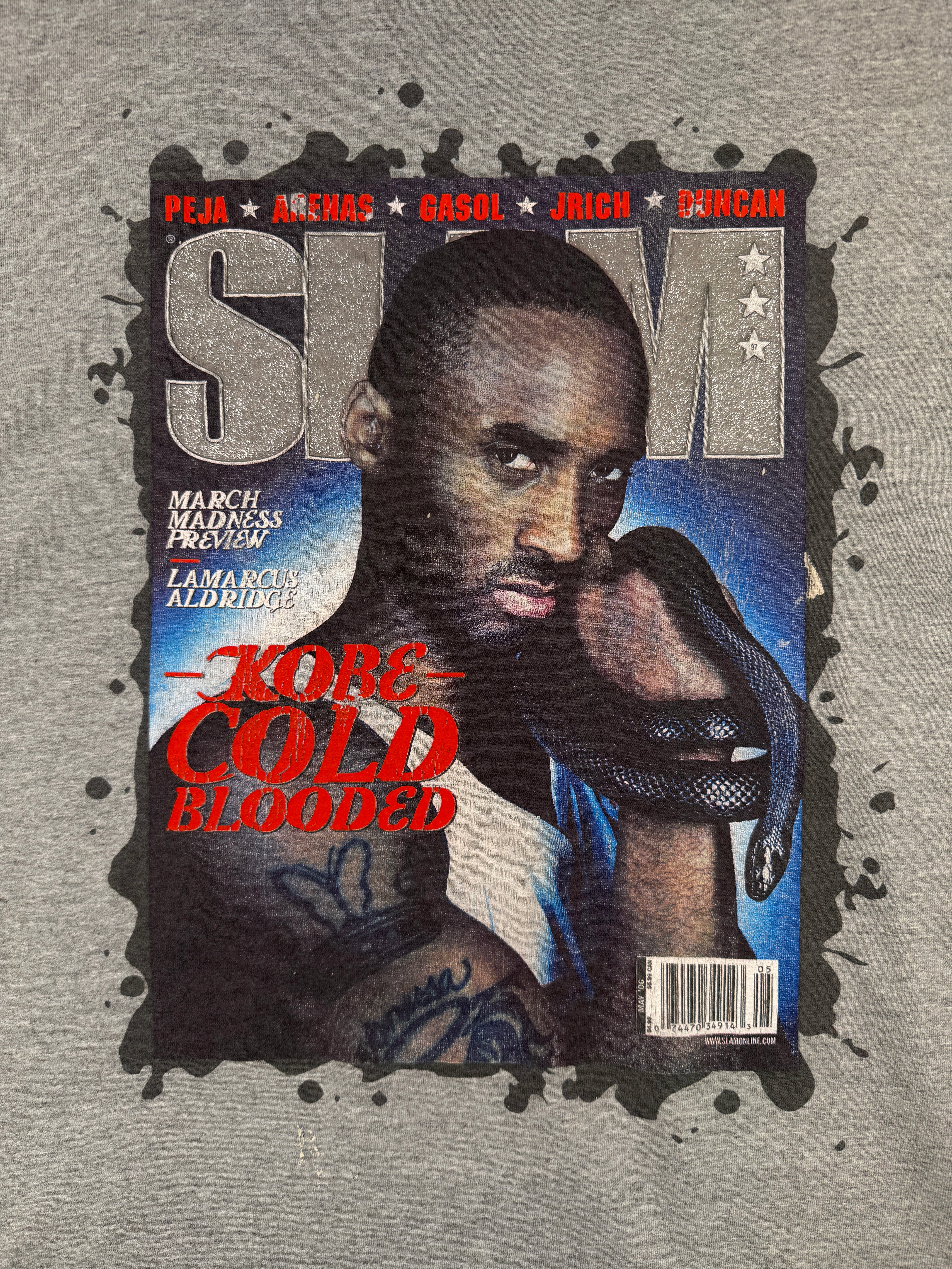 Vintage Slam Magazine Kobe Bryant Tee Grey