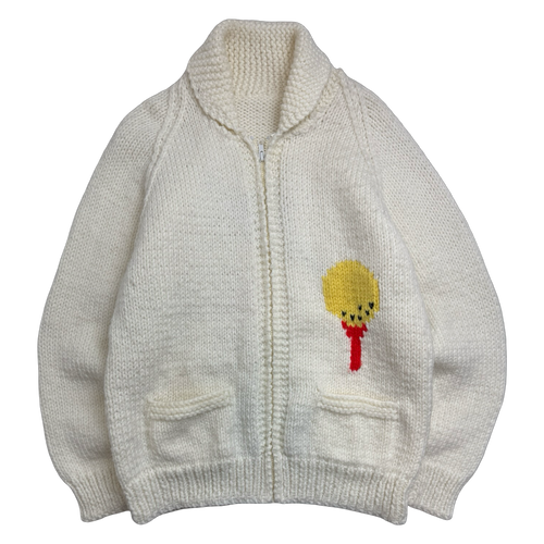Vintage Golf Girl Knitted Zip Up Sweater | Vintage Clothing Store Canada