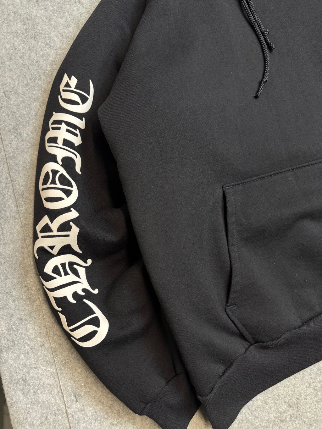 Vintage Chrome Hearts Horseshoe Thermal Hoodie Black