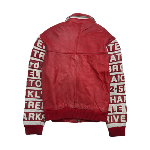 Vintage NYC Pelle Pelle Leather Jacket Red | Vintage Clothing Store Canada