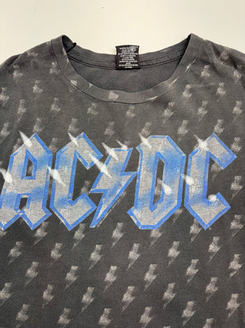 (L) Vintage '91 AC/DC Thunder Struck Tee Faded Black