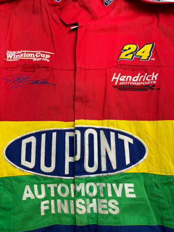 (M) Vintage Dupont Zip-Up Racing Jacket Multi