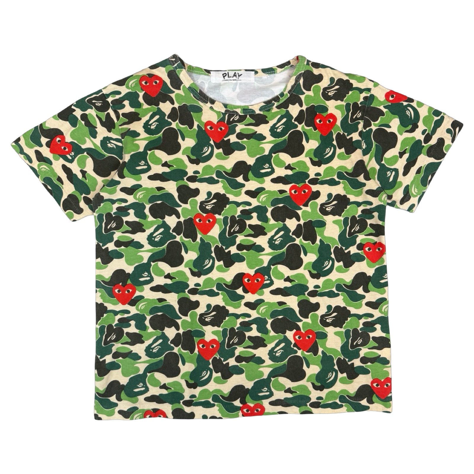 BAPE x Comme De Garcons Play Camo Tee (USED)