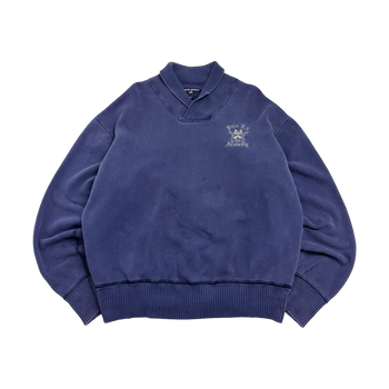 Vintage Polo Ralph Lauren Sport Academy Mockneck Sweatshirt Blue