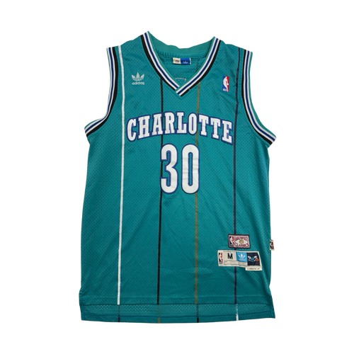 Vintage 2000s Charlotte Hornets Dell Curry Jersey Aqua | Vintage Clothing Store Canada