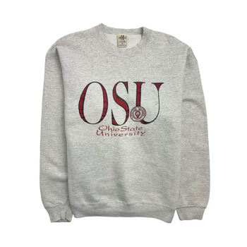 (M) Vintage 90s Ohio State University Sweatshirt White