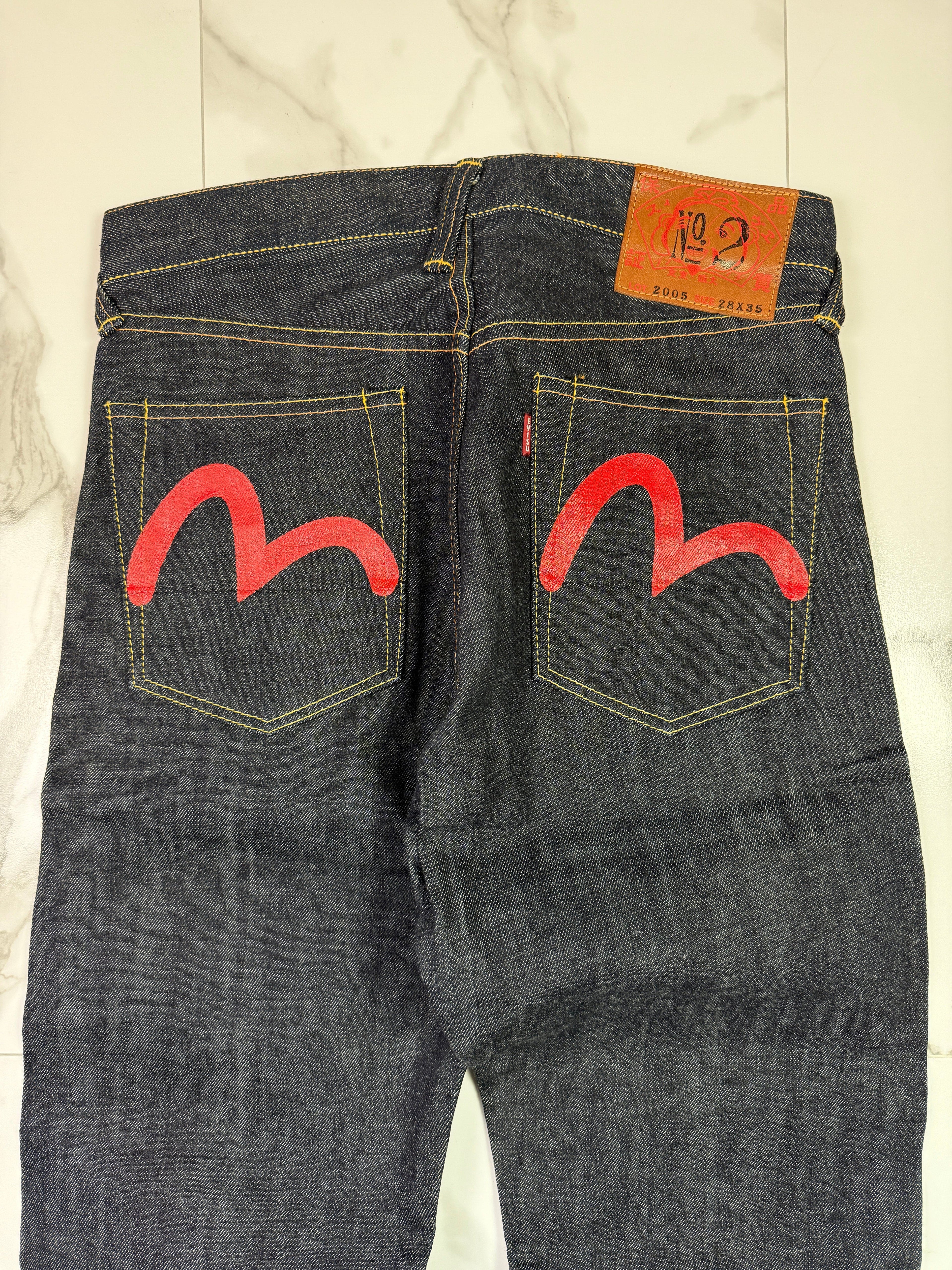 Vintage Evisu Lot 2005 No. 2 Double Seagull Denim Pants