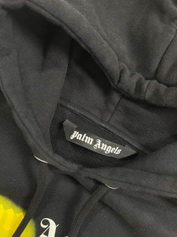 Palm Angels LA Sprayed Logo Hoodie Black (USED)