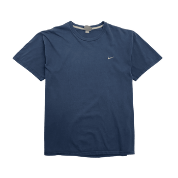 Vintage 2000s Nike Side Swoosh  Tee Navy