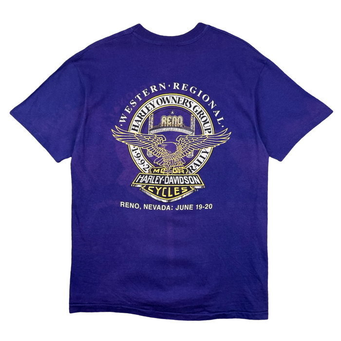 Vintage Harley Davidson Harley Owners Group Tee Purple | Vitnage Clothing Store Canada