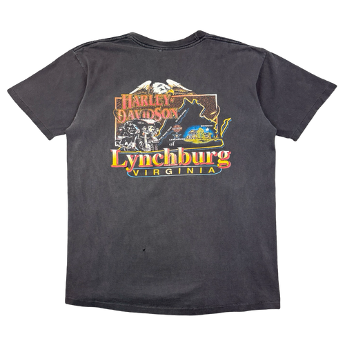 Vintage Harley Davidson Lynchburg Eagle Tee Black | Vintage Clothing Store Canada