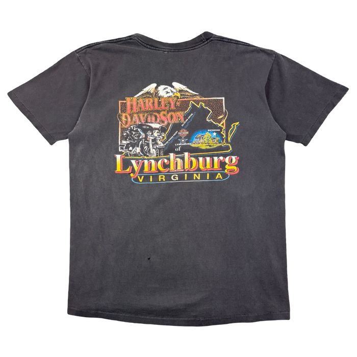 Vintage Harley Davidson Lynchburg Eagle Tee Black | Vitnage Clothing Store Canada
