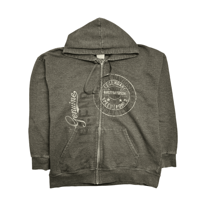 (L) Harley Davidson Ontario Zip-Up Hoodie Dark Grey | Vitnage Clothing Store Canada