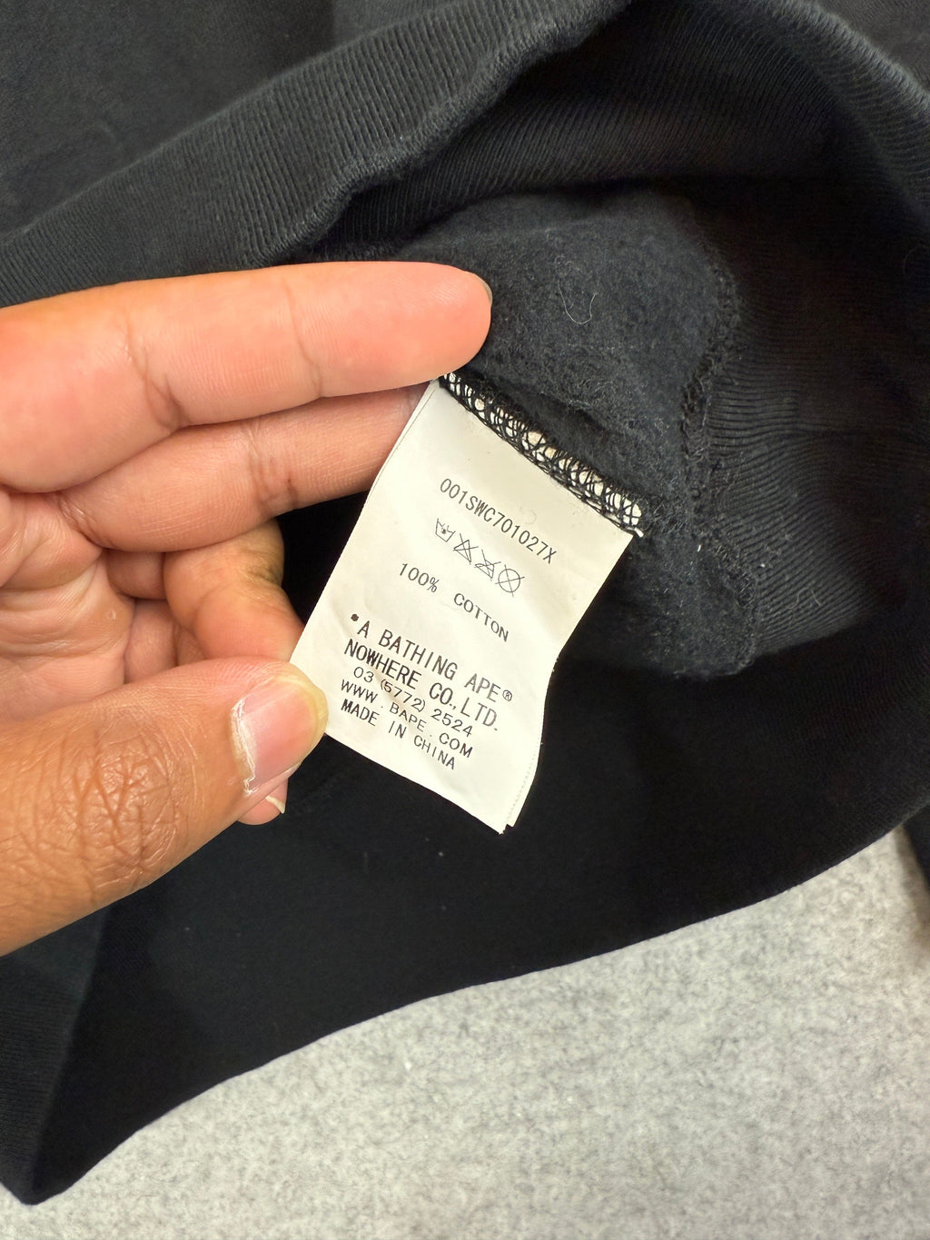BAPE Blacked Out College Sweatshirt Black (USED)